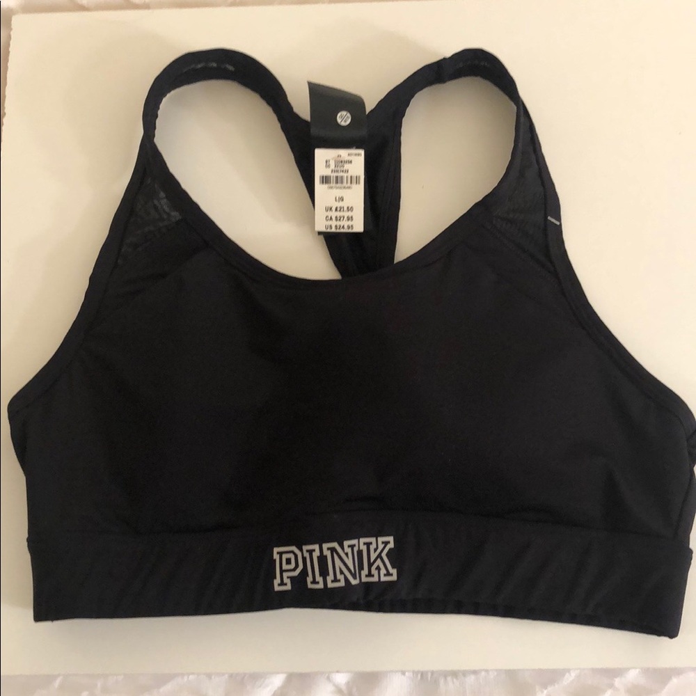 Pink sport bra